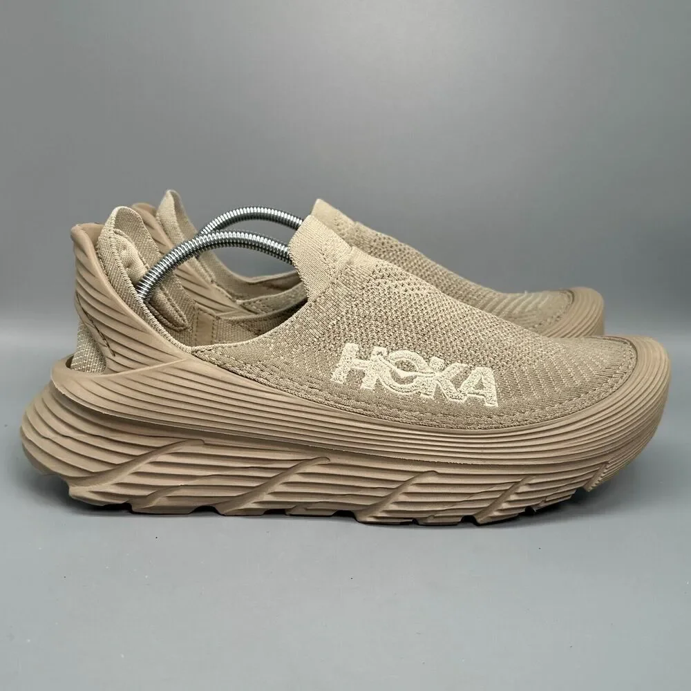 Hoka One One Restore TC Men's 12 Dune Oxford Tan Sneakers Slip-On Low Top